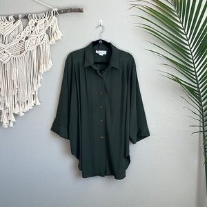Vintage Green Button Up